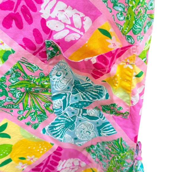 Lilly Pulitzer Patchwork Sleeveless Mini Shift Dress Womens 6 Preppy Vacation - Picture 8 of 9
